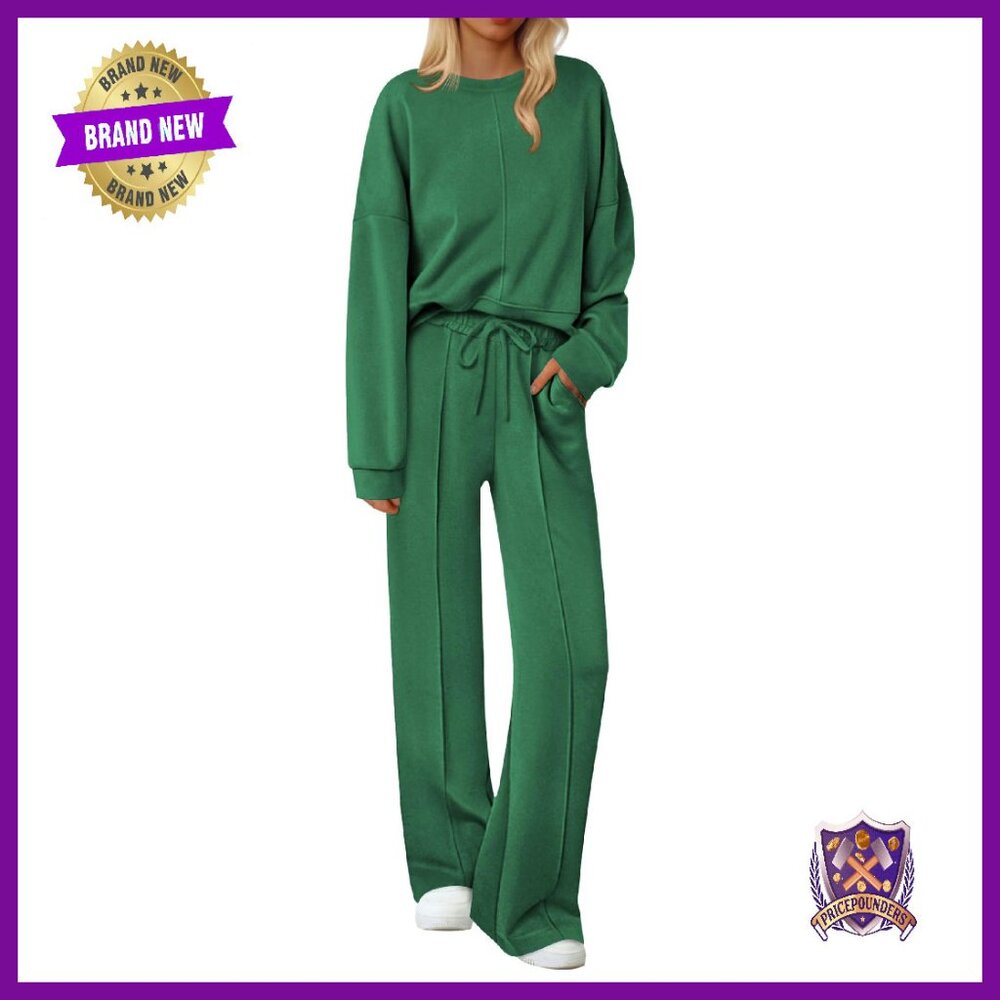 Soft Long Sleeve Pajama Set With Pockets, Cozy Lounge Wear S-Xxl